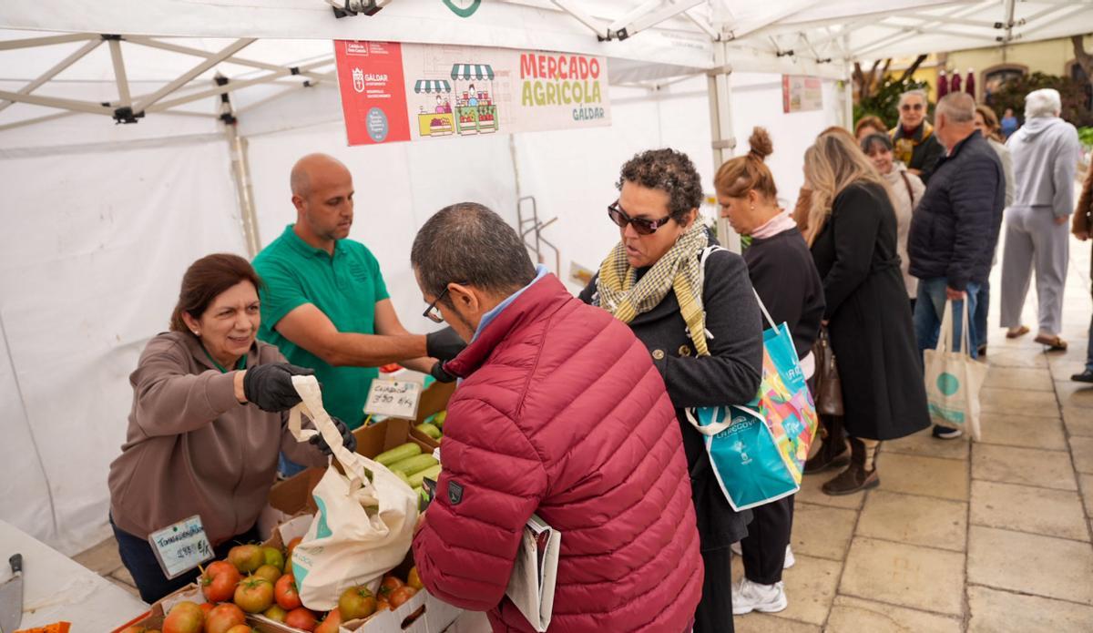 Mercado agrícola de Gáldar, en una edición anterior.