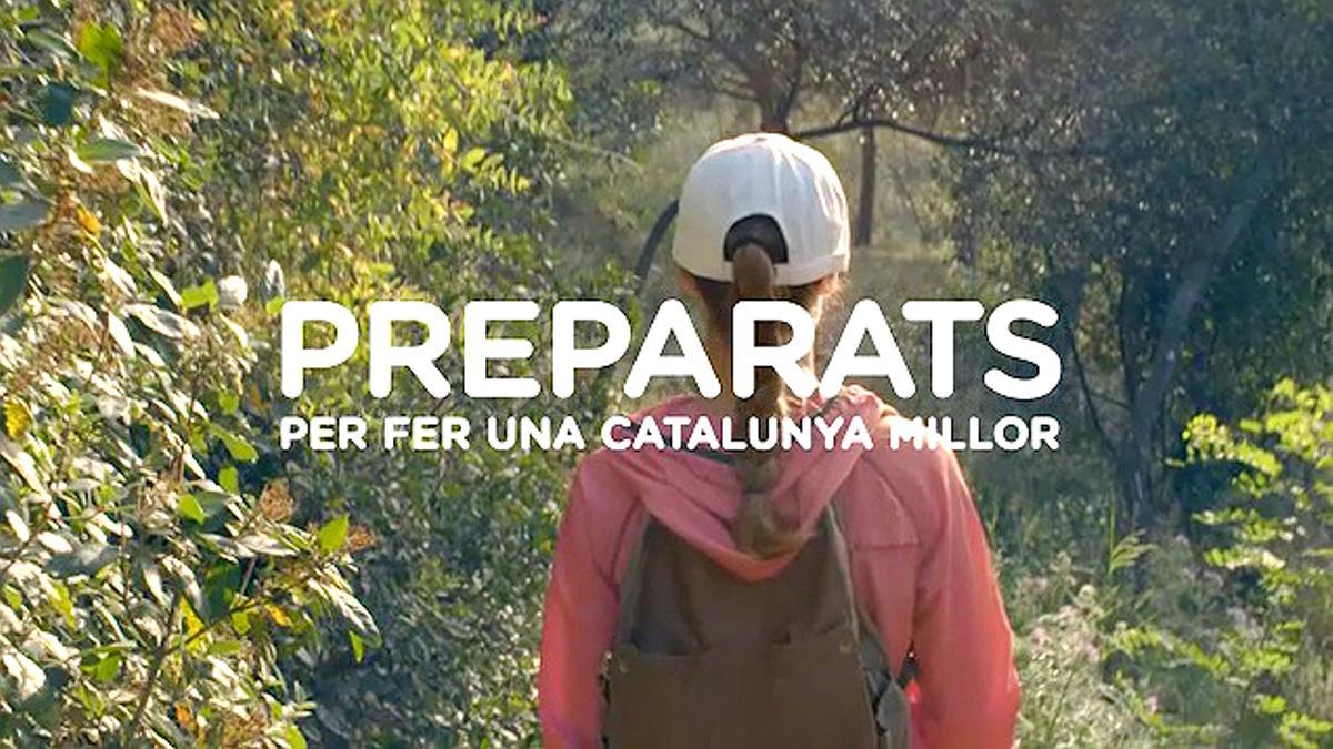 Anuncio de la Generalitat de Catalunya bajo el lema ’Preparats’ (preparados).