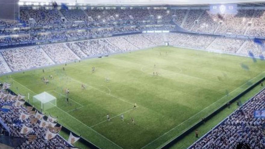 Así será el interior del nuevo estadio del Real Zaragoza.