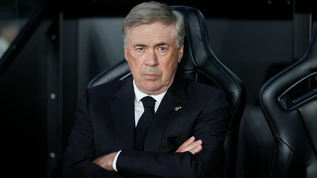 Carlo Ancelotti, técnico del Real Madrid, en Balaídos