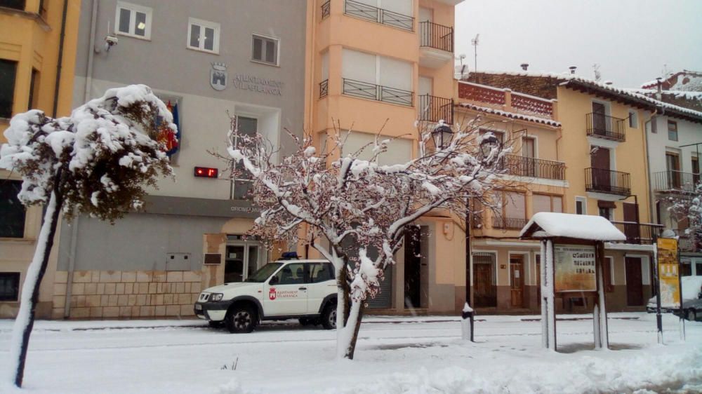 La nieve cubre Vilafranca.