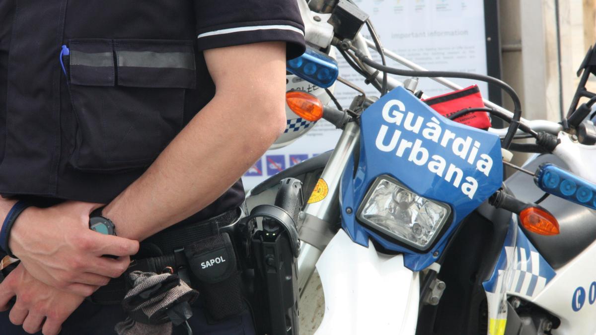 Una de les motocicles de la Guàrdia Urbana de Barcelona