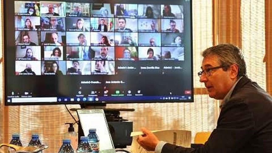 El pleno se desarrolló ayer de forma telemática. | L.O.