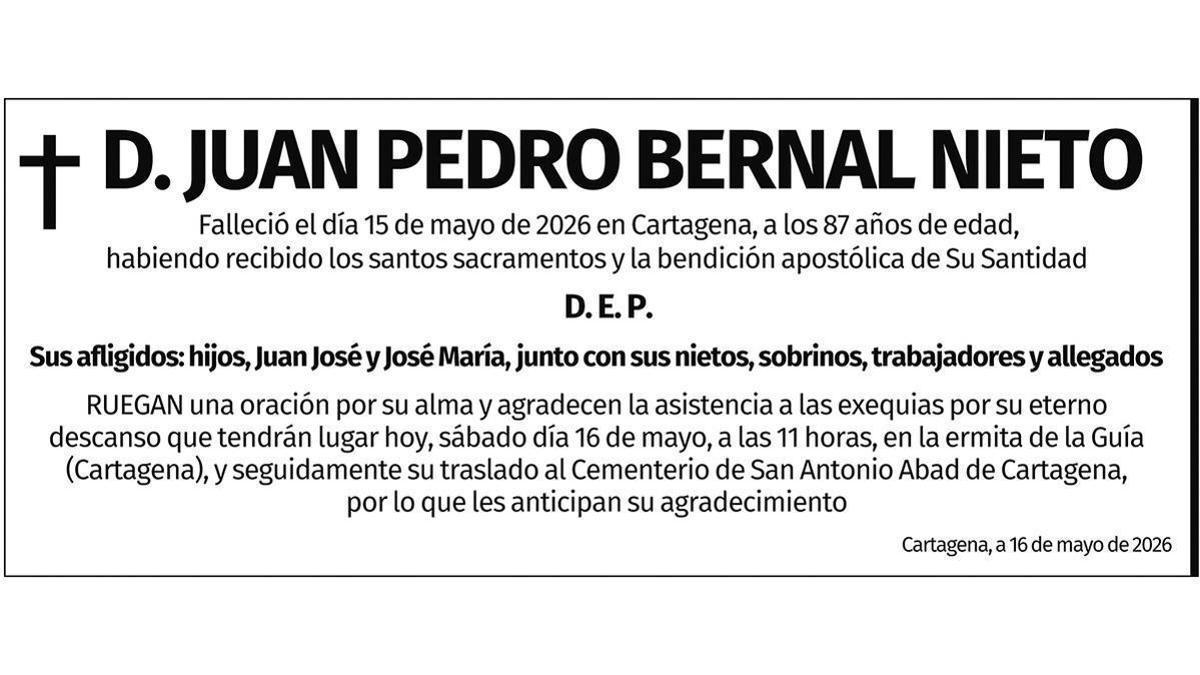 D. Juan Pedro Bernal Nieto
