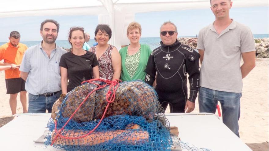 El ánfora hallada en la costa