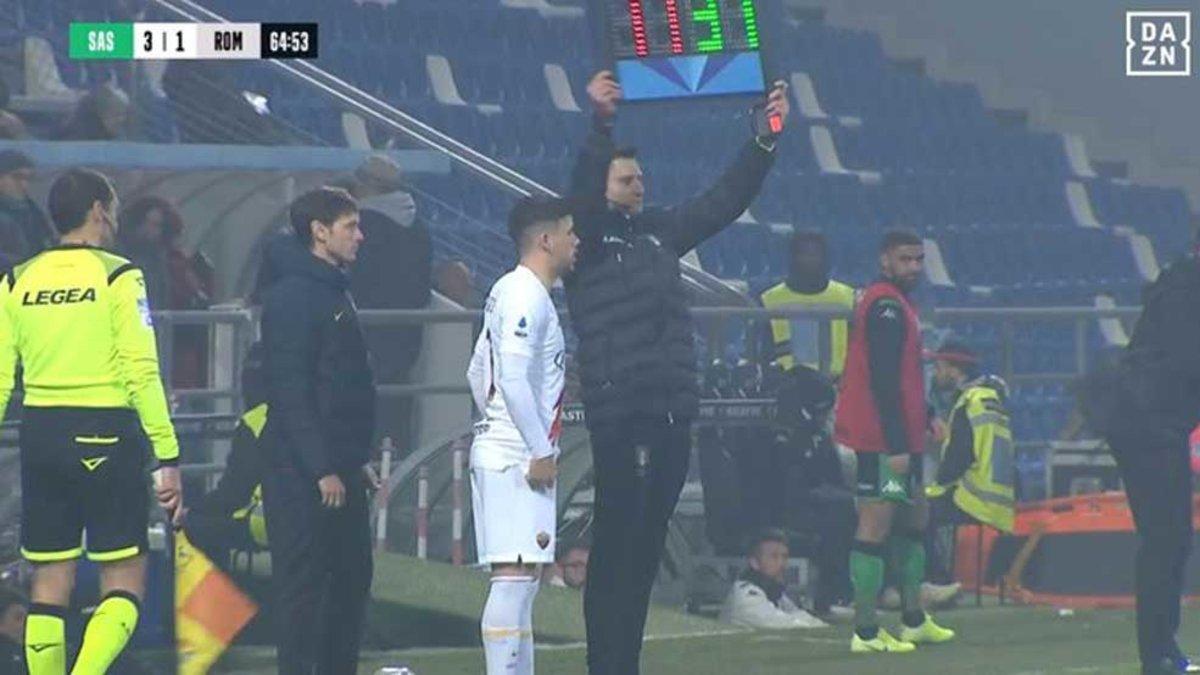 Momento en el que Carles Pérez ha debutado con la Roma
