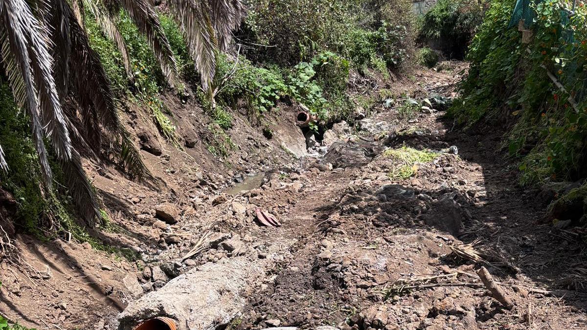 Las roturas en la red de saneamiento de Valsequillo elevan el riesgo sanitario en los barrancos de San Miguel y San Roque