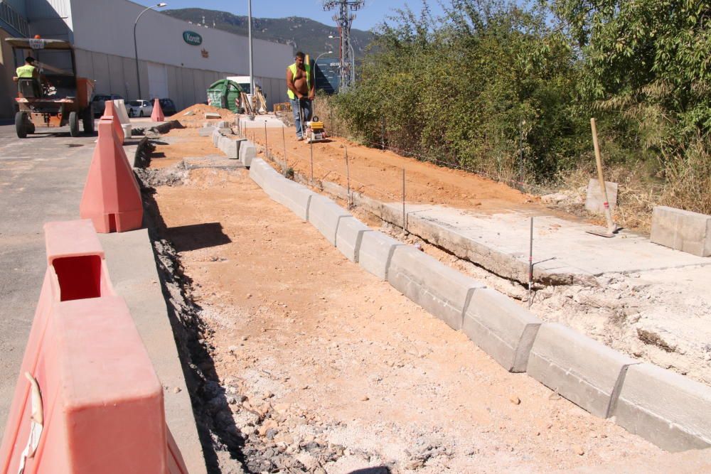 Obras en el polígono Santiago Payá de Alcoy