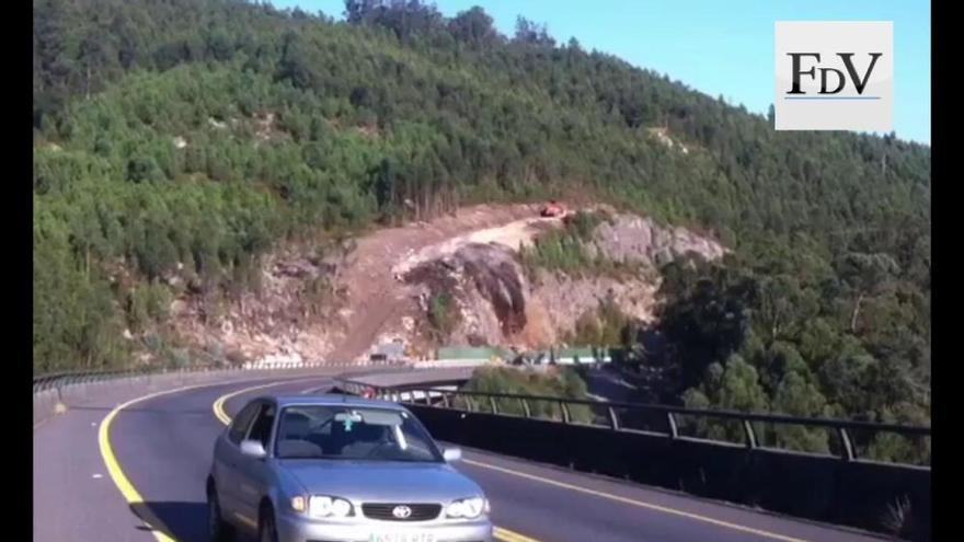 Voladura en las obras de ampliación del Corredor do Morrazo