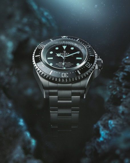 The Oyster Perpetual DeepseaChallenge, waterproof to a depthof 11,000 metres (36,090 feet)