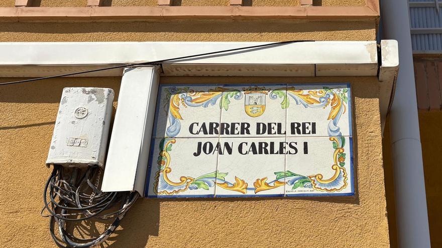 Albalat del Sorells retira la calle dedicada al rey emérito por &quot;sus actuaciones&quot;