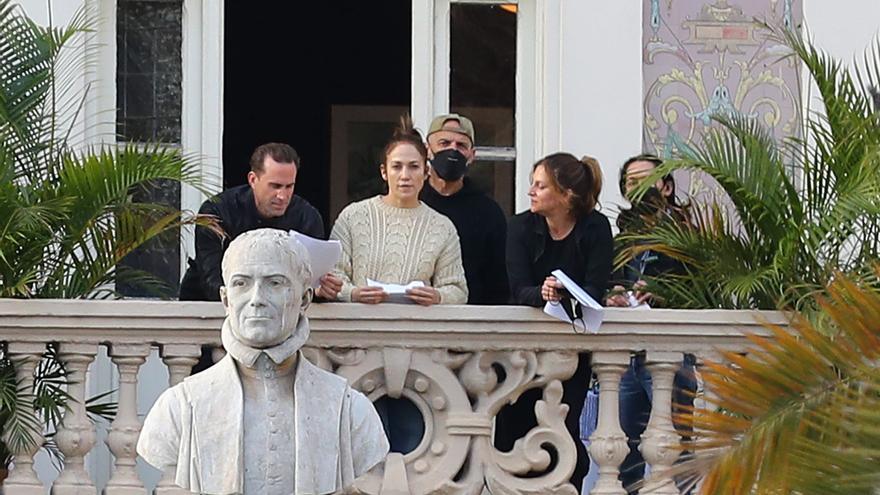 Jennifer López, en el Gabinete Literario, durante el rodaje de &#039;The Mother&#039; (2/3/2022)