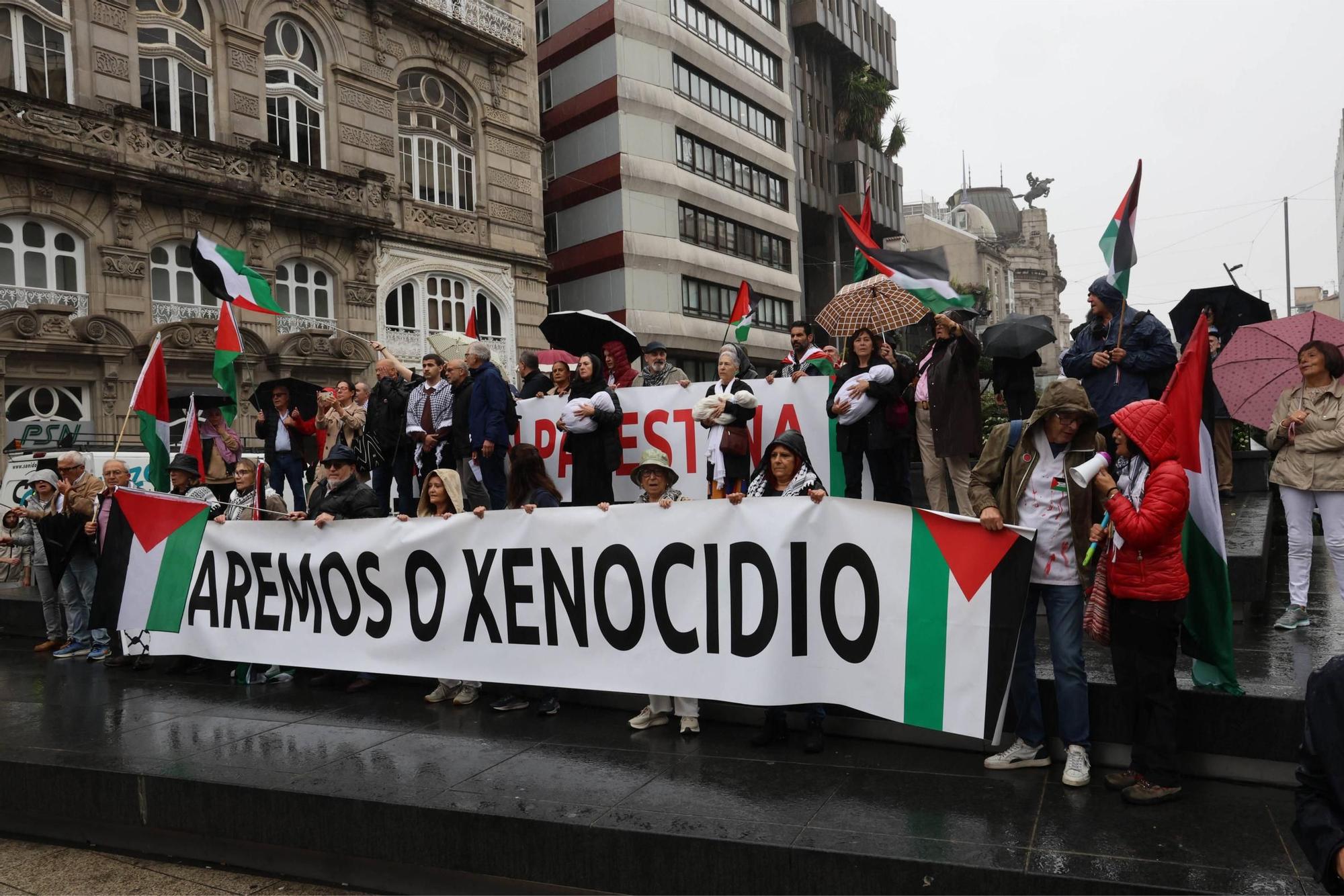 «Vigo con Palestina»: miles de personas toman la ciudad una vez más contra el genocidio