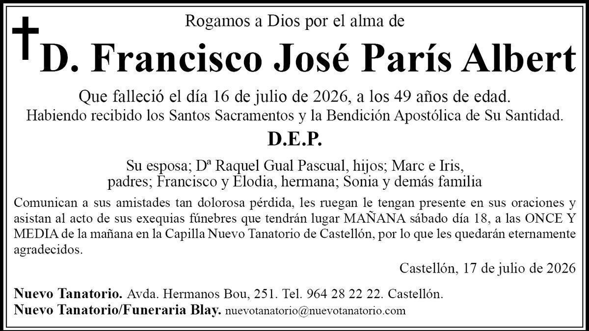 D. Francisco José París Albert