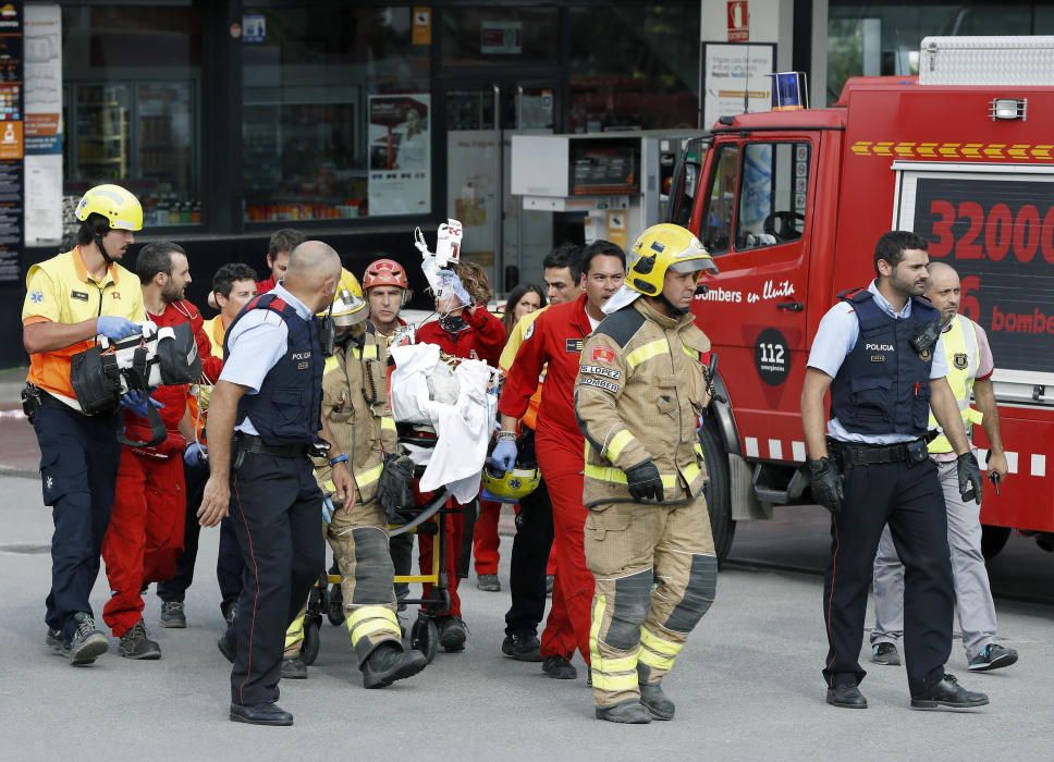 Explosión en una gasolinera de Barcelona