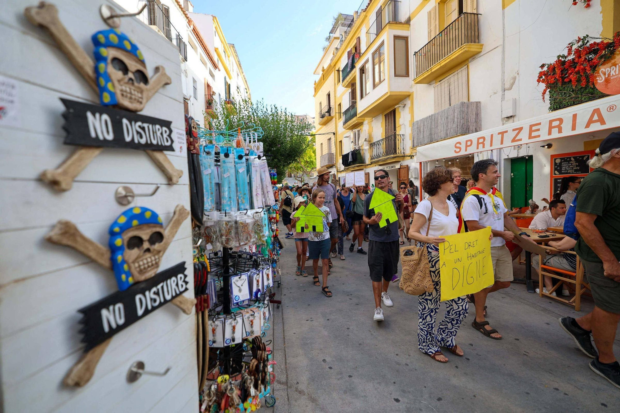 Manifestación contra la masificación turística en Ibiza