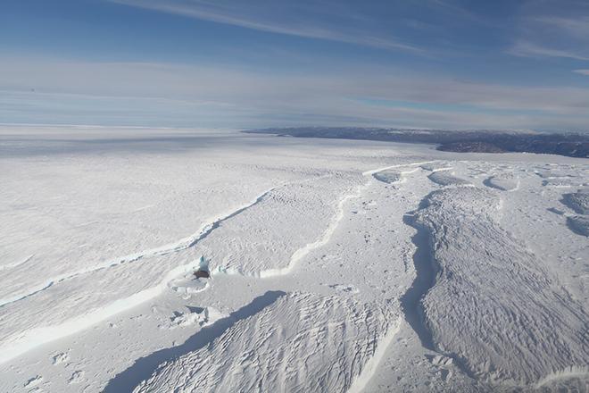 El glaciar Zachariæ Isstrøm en 2016.