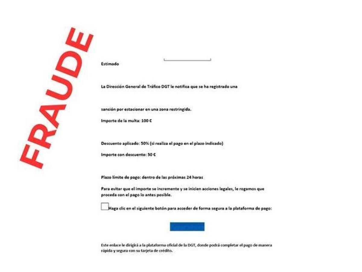 ¿Has recibido este mensaje de la DGT? Cuidado, podría ser una estafa