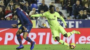 Dembélé, ante el Levante