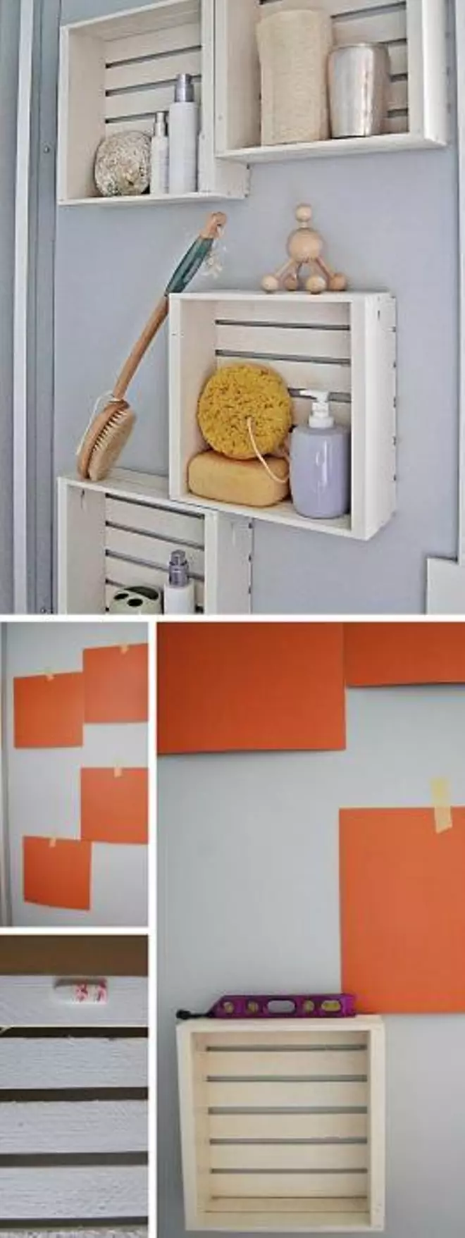 Ideas para decorar con cajas de fruta recicladas
