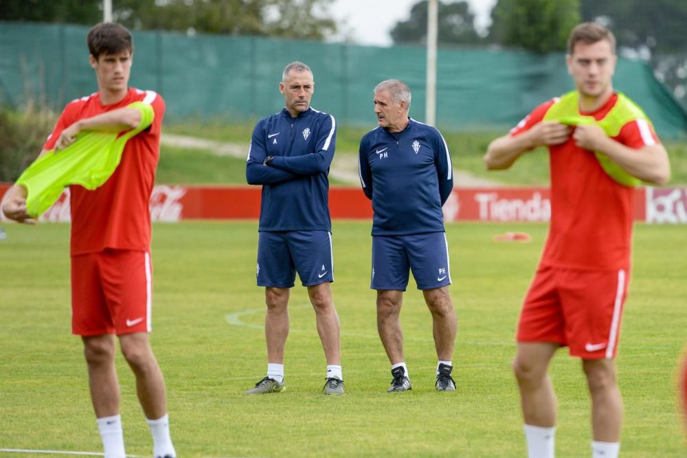 Entrenamiento del Sporting, viernes