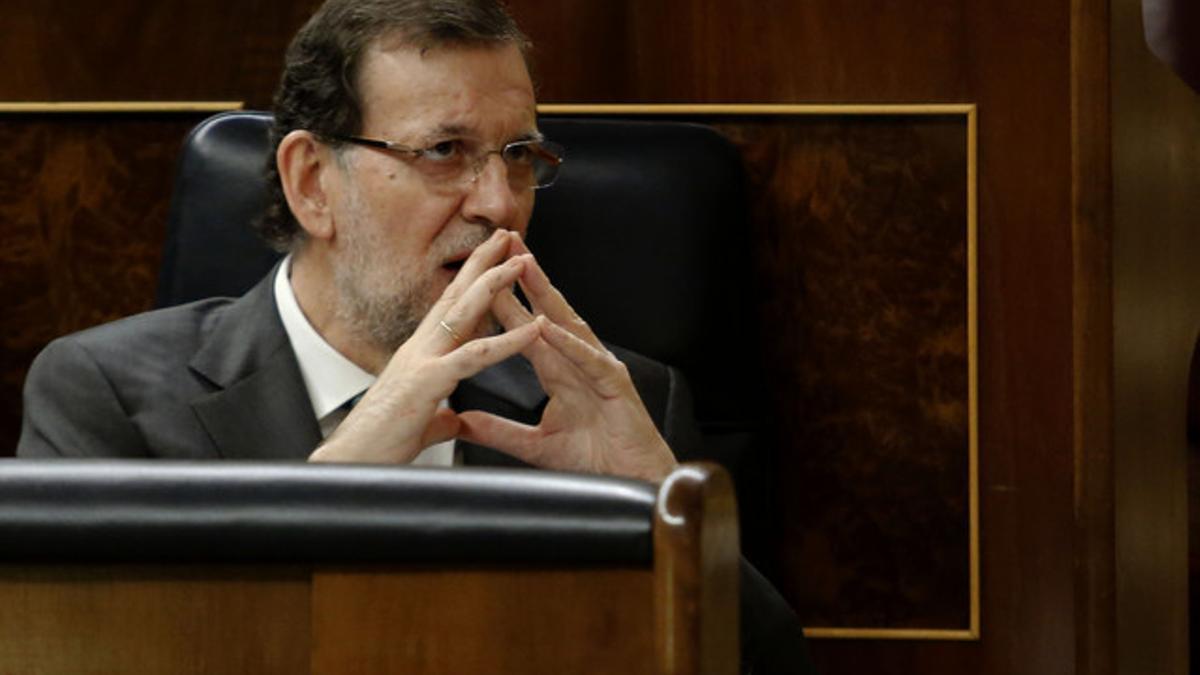 Mariano Rajoy, en su escaño del Congreso, el pasado 2 de julio.