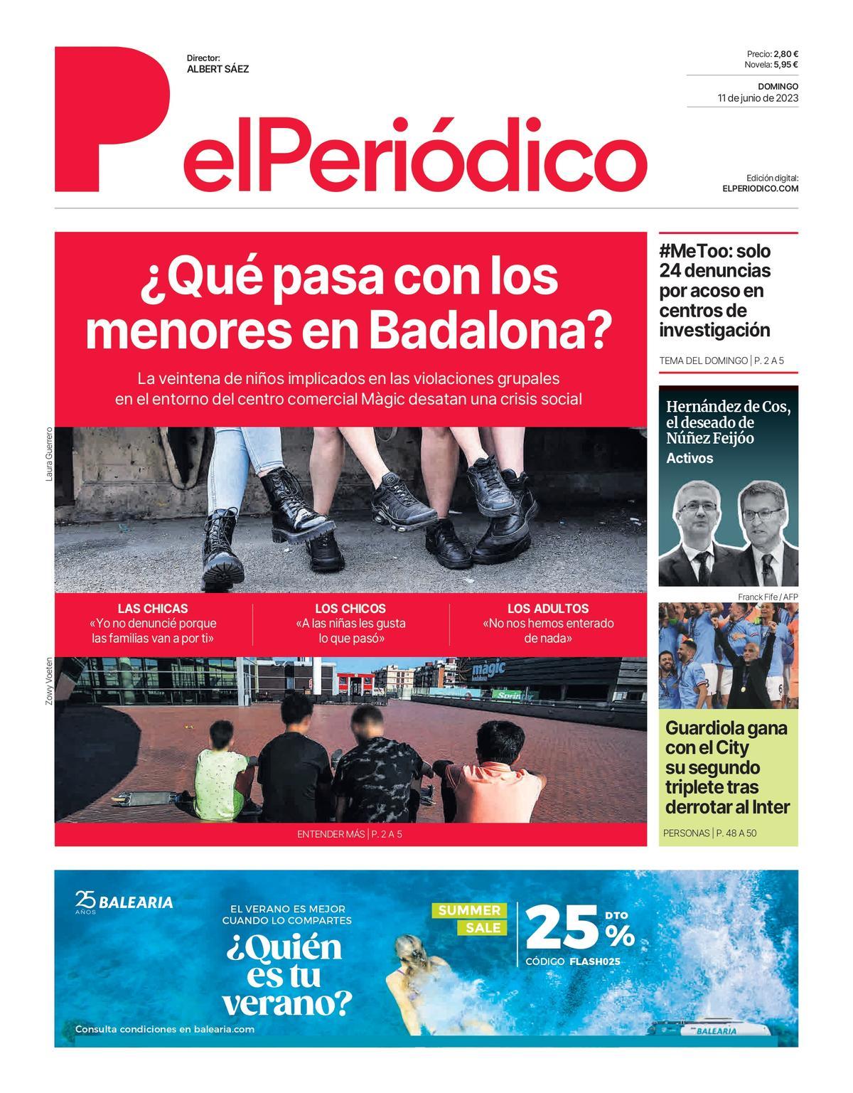 La portada d’EL PERIÓDICO de l’11 de juny del 2023