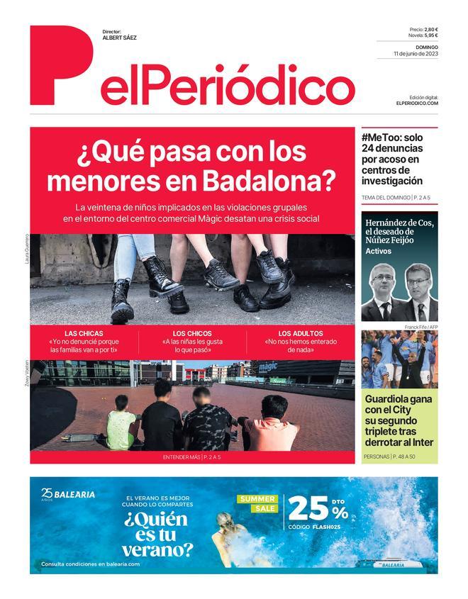 La portada d’EL PERIÓDICO de l’11 de juny del 2023