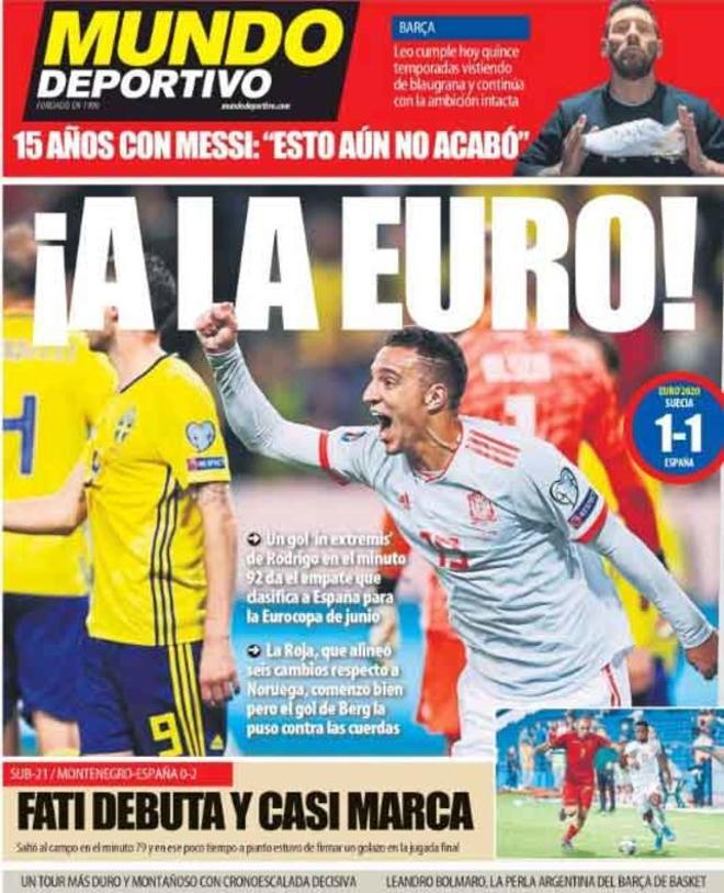 Las portadas del día en la prensa deportiva