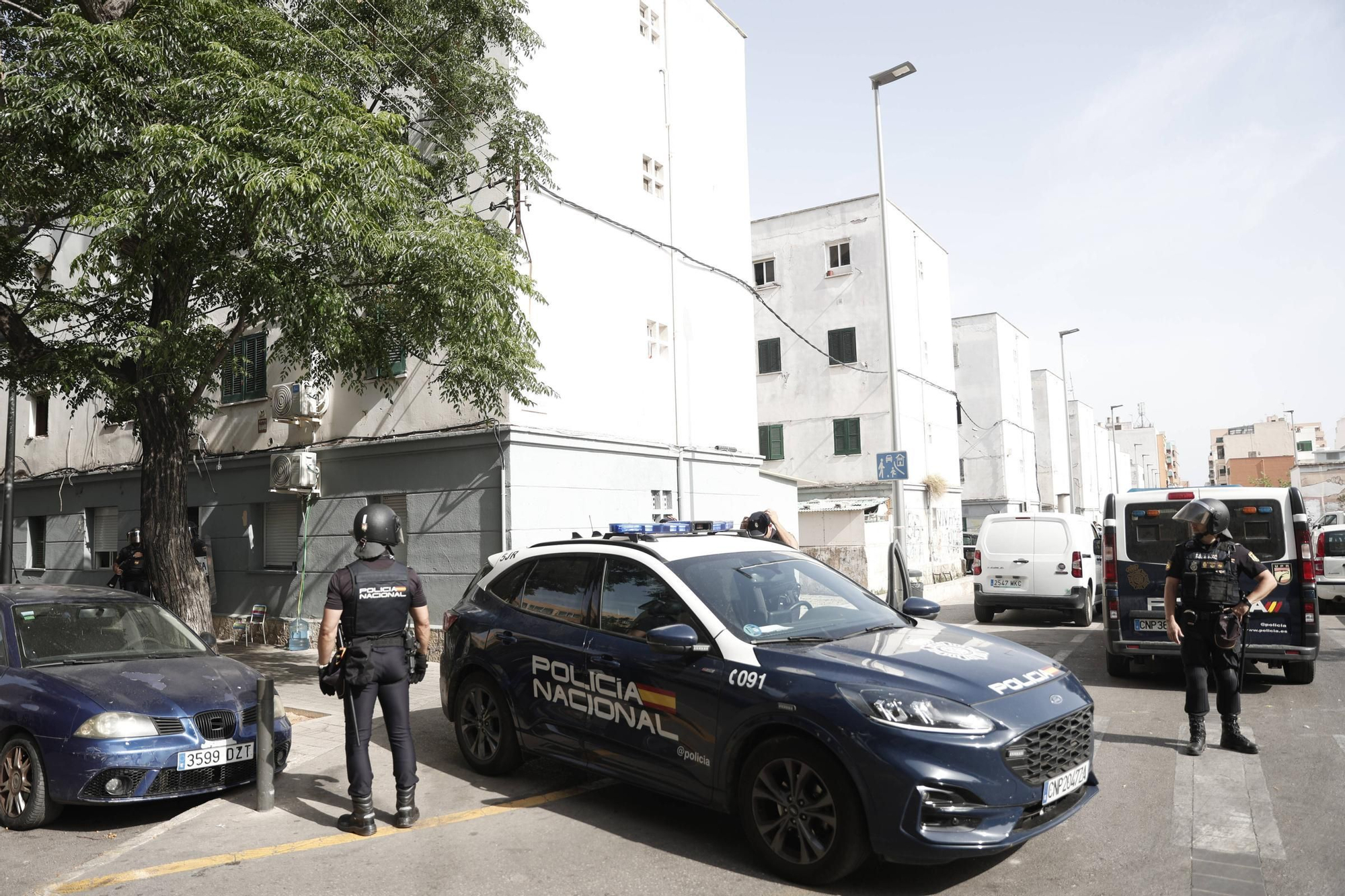La Policía Nacional toma la barriada de Corea, en Palma, en una operación antidroga
