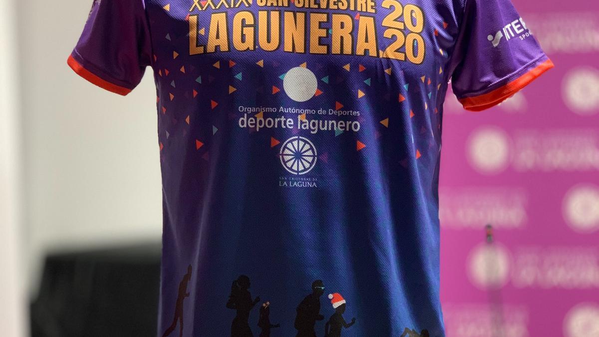 La camiseta de la San Silvestre Lagunera de este 2020.