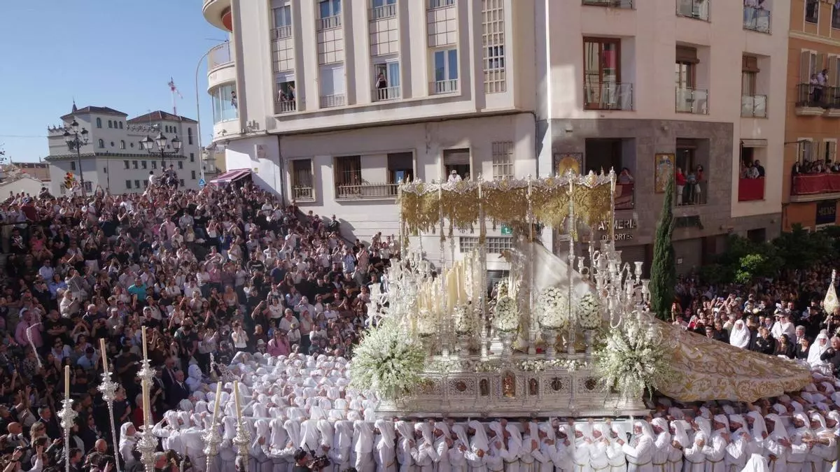 La Virgen del Rocío en la Tribuna de los Pobres I Martes Santo de la Semana Santa de Málaga de 2026