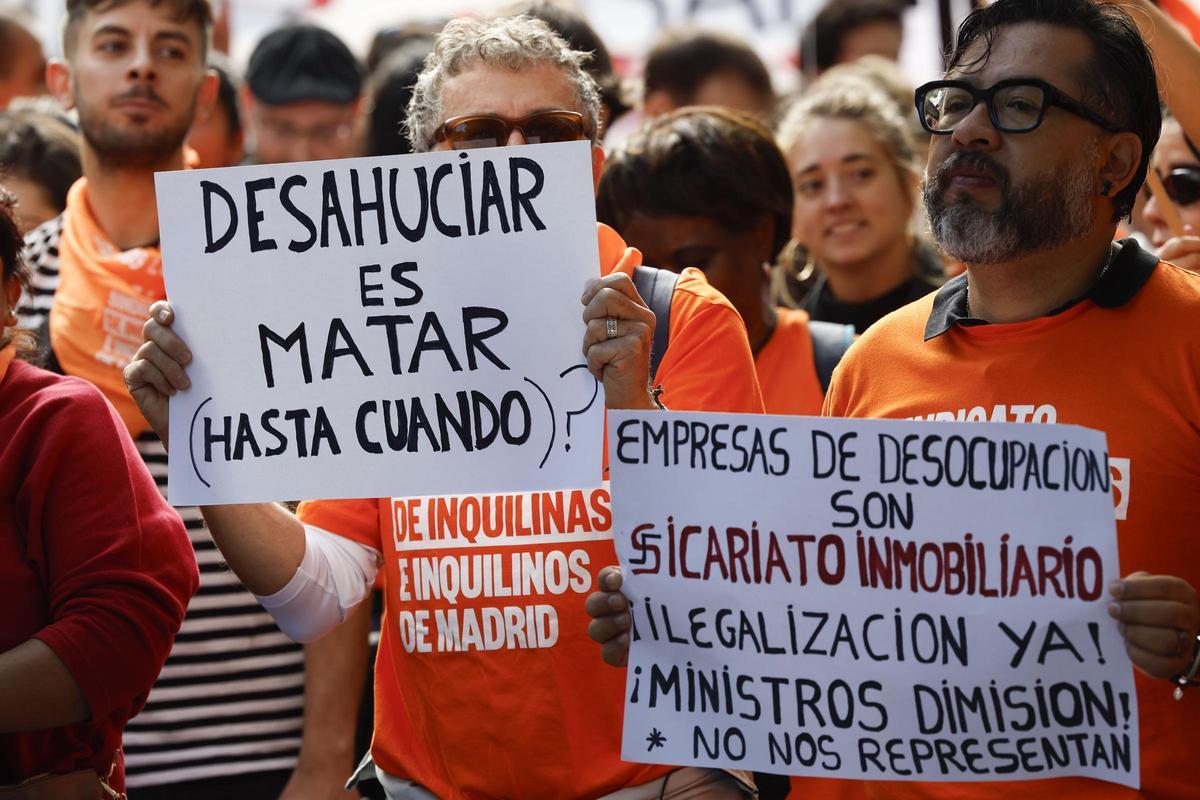 Manifestación por el derecho a la vivienda