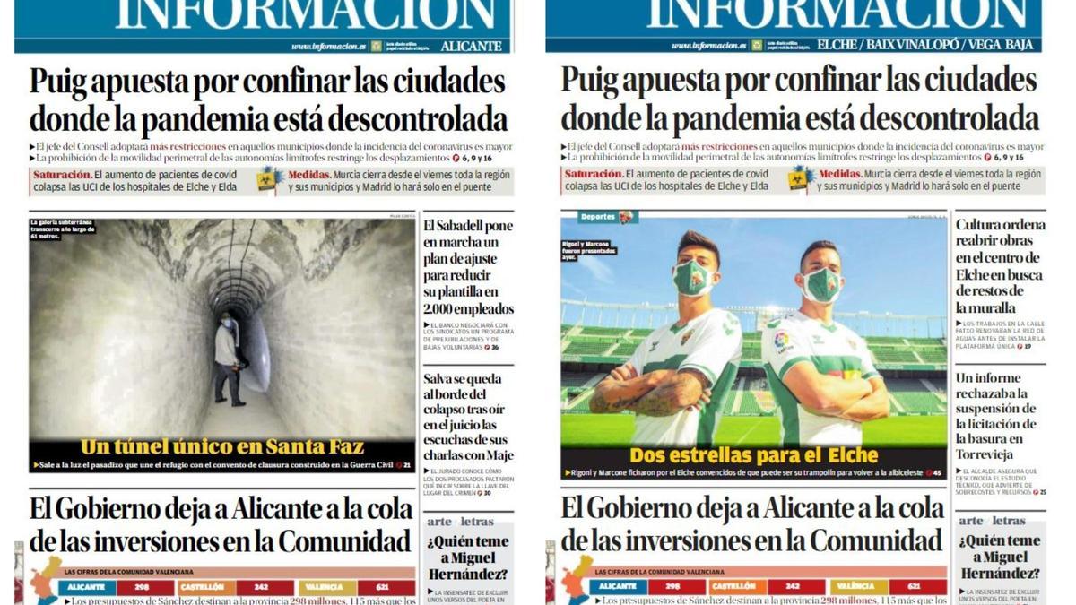 Esta es nuestra portada de hoy jueves 29 de octubre de 2020