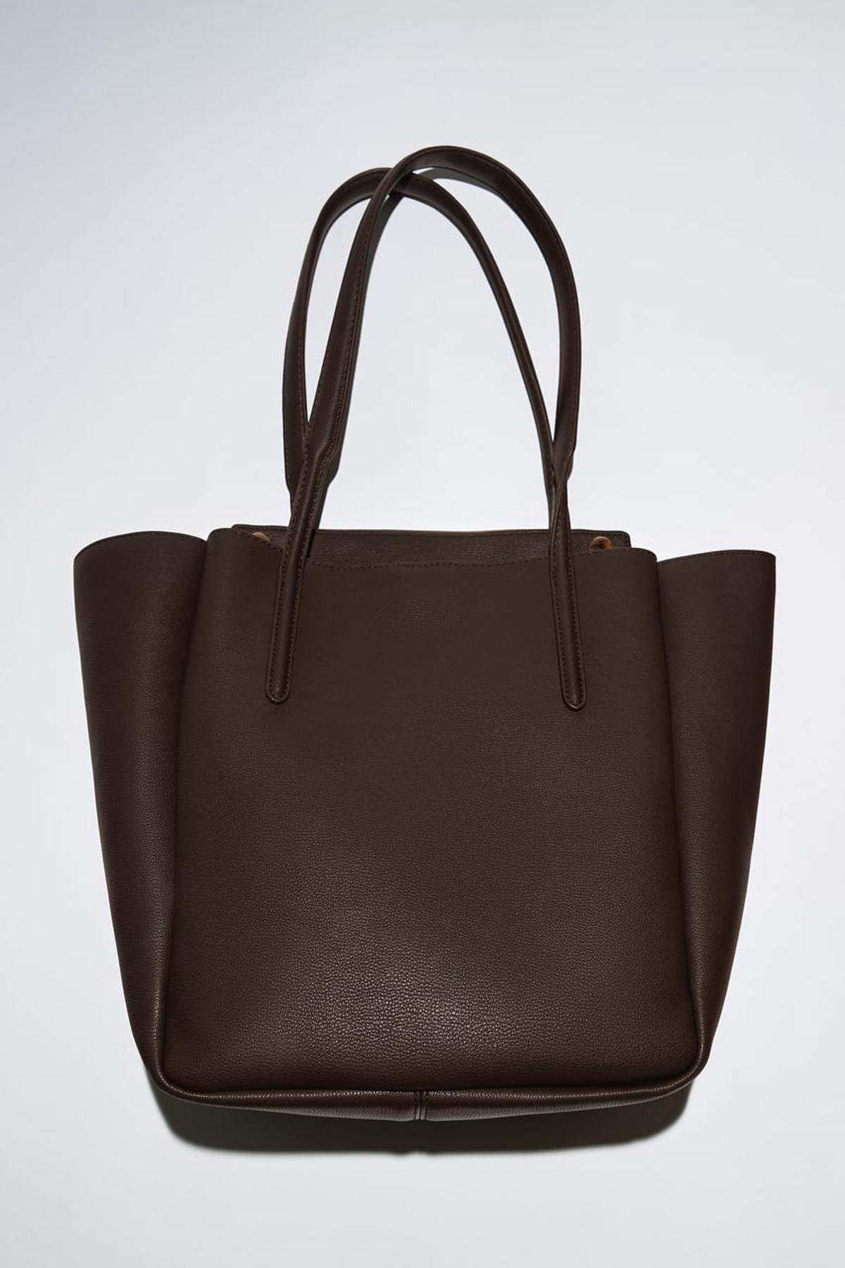 Zara Bolsos Marrones Grandes Bolsos De Mujer Serraje ZARA España