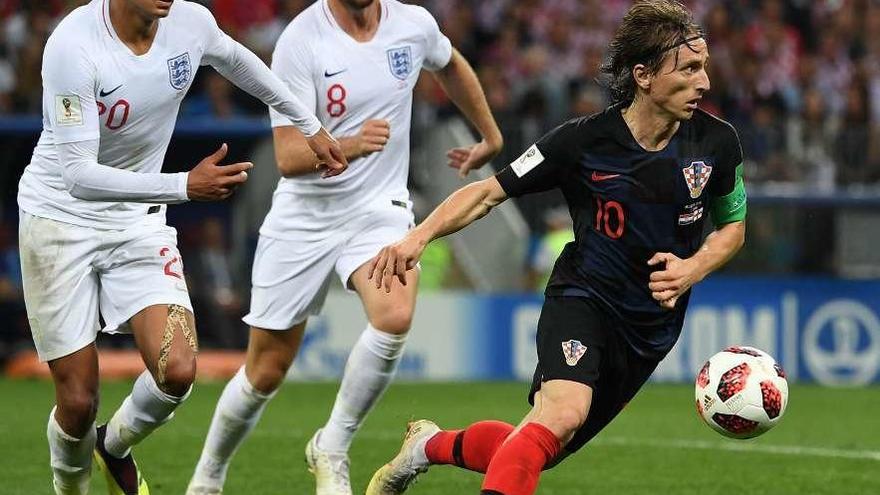 Luka Modrid, durante el Mundial con la selección croata.