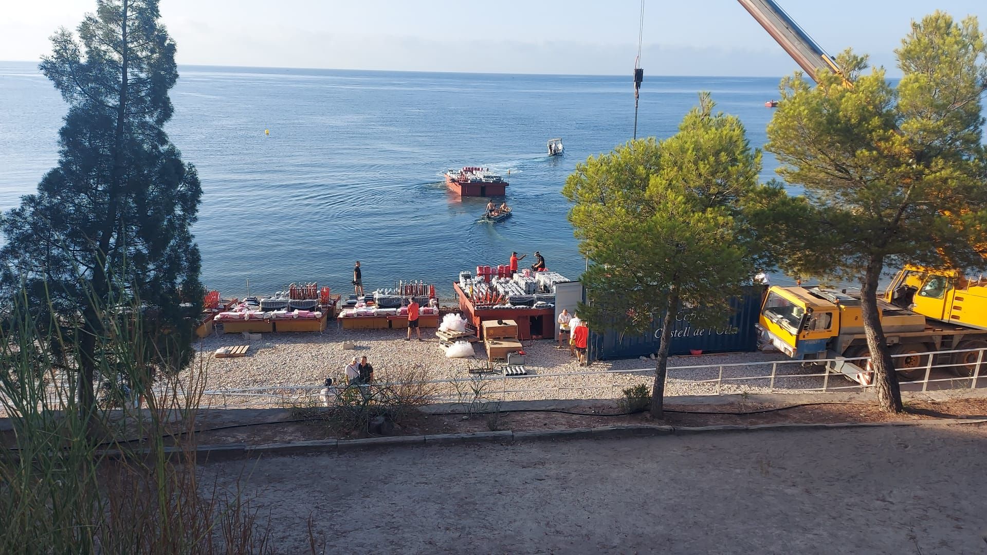 Así son los preparativos del Castell de l'Olla de Altea