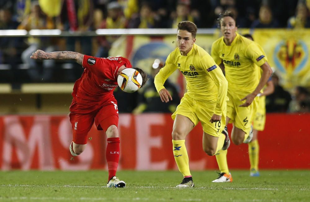 Las mejores imágenes del partido de ida de las semifinales de la Europa League entre el Villarreal y el Liverpool.