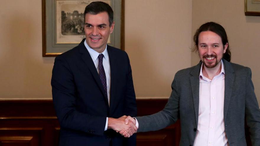 Pedro Sánchez y Pablo Iglesias.