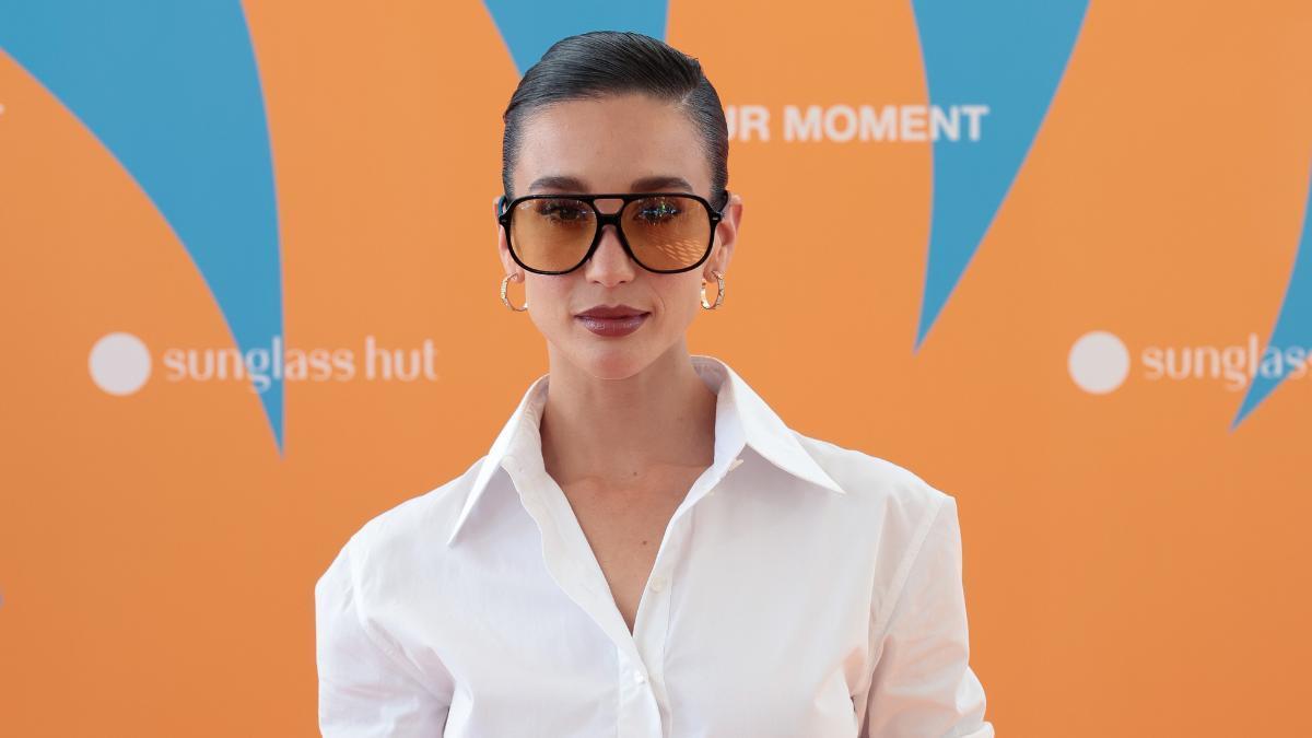 María Pedraza en un evento de Sunglass hut