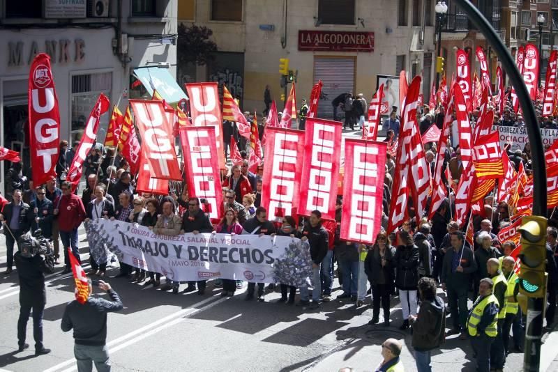 Escenas del Día del Trabajador en Zaragoza