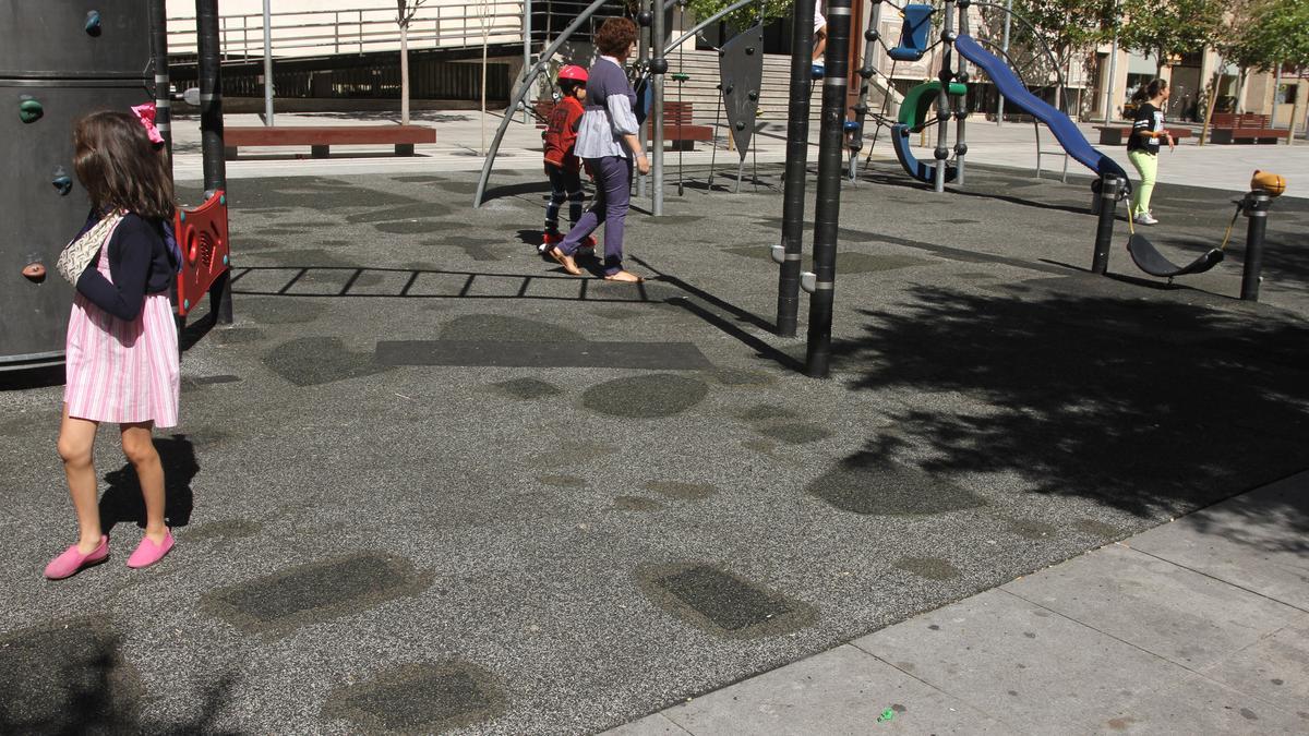 Niños, en el parque de Hacienda de Zamora.