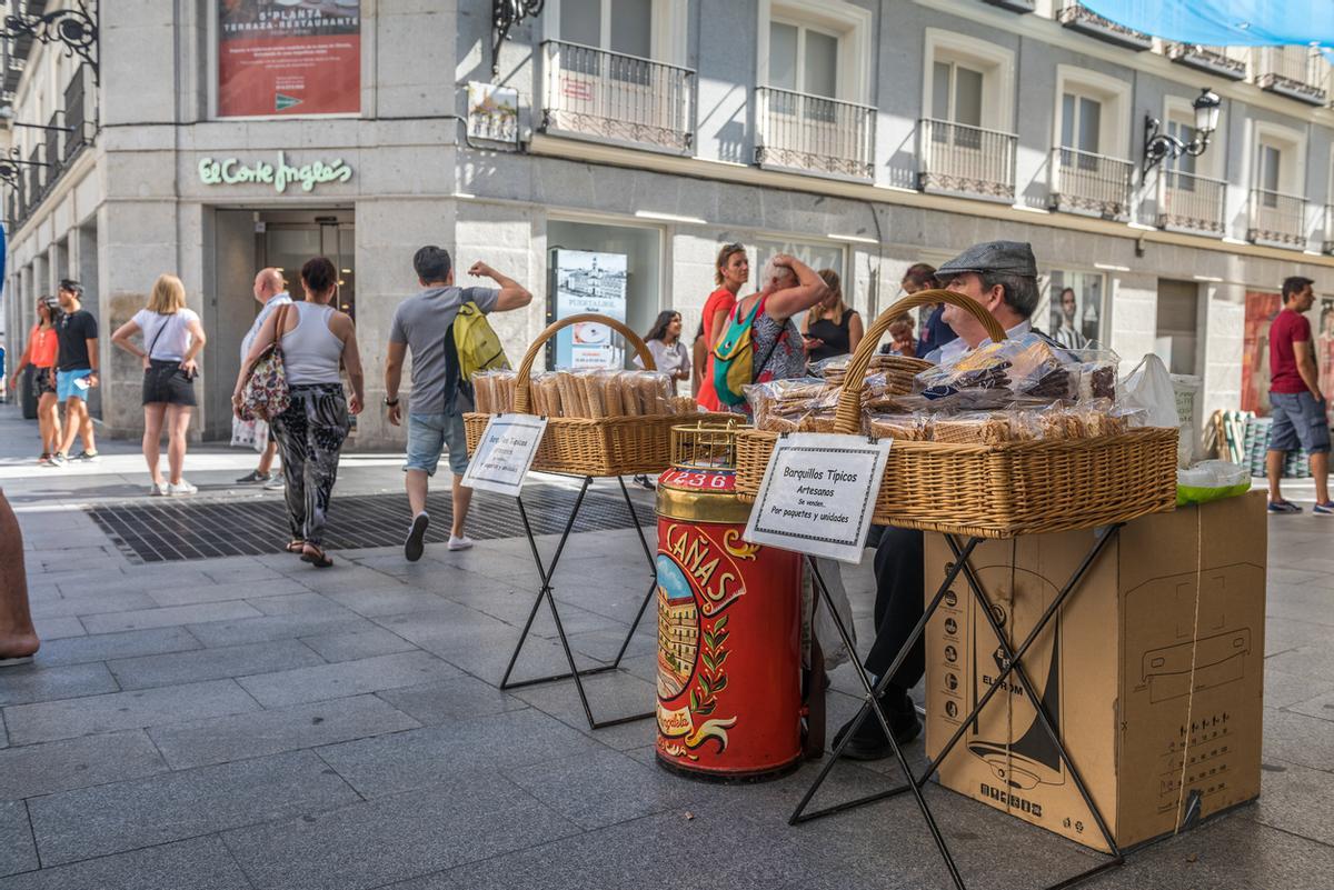 Barquillero en la calle Preciados