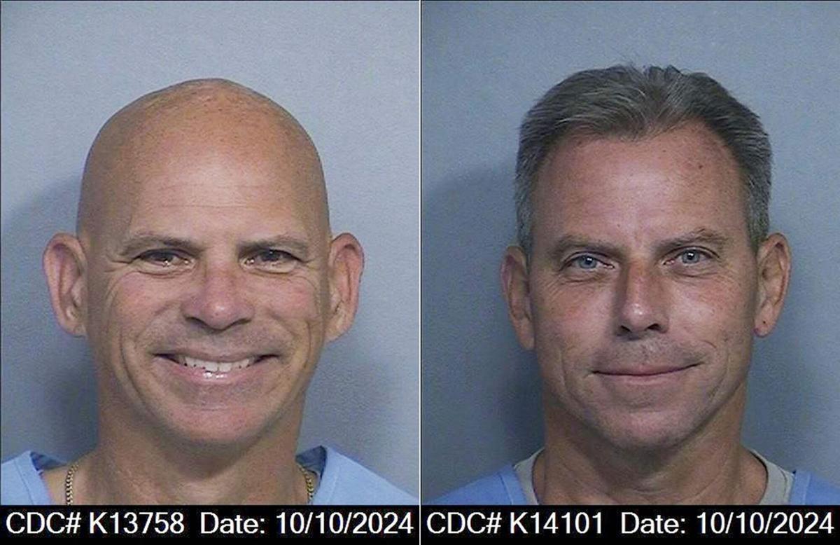 Imágenes recientes tomadas en prisión de Lyle y Erik Menéndez (derecha).