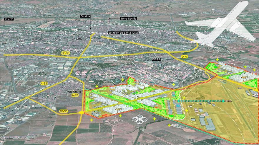 Los plazos de la SE-35 se alargan hasta 2028 y condicionan las 24.000 viviendas del Distrito Aeroespacial