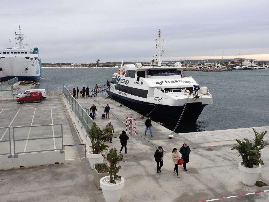 El puerto de la Savina ha cerrado en dos ocasiones