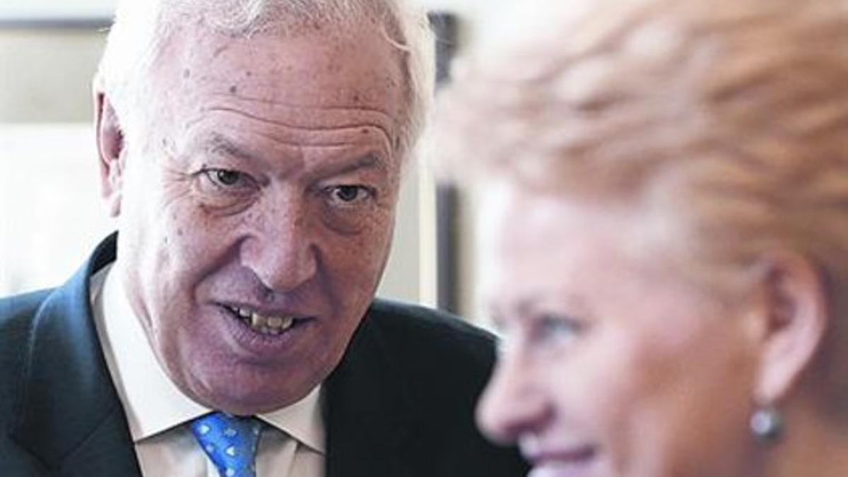 García-Margallo con la presidenta lituana, ayer en Vilna.