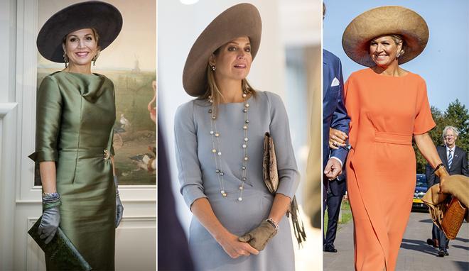 Máxima de Holanda con varios looks minimalistas con sombrero