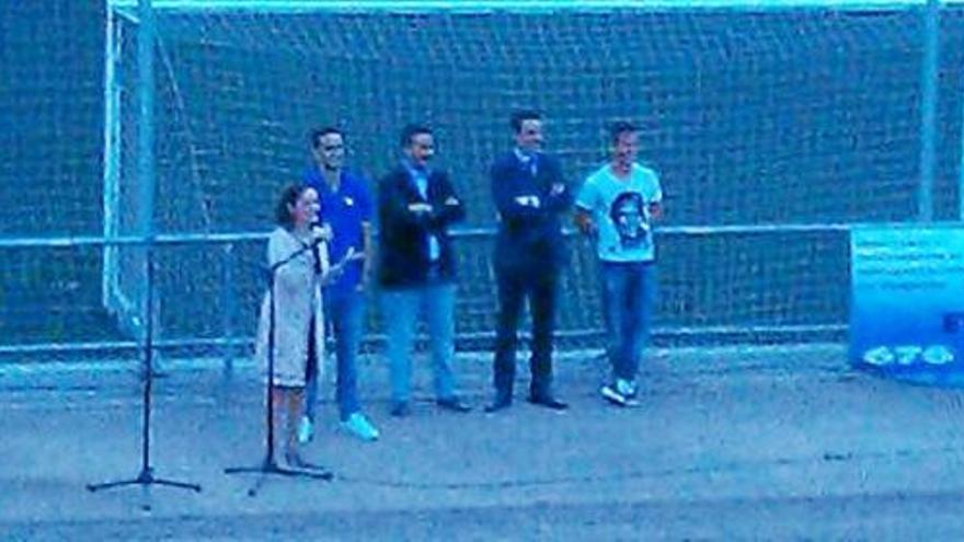 Los protagonistas del acto de presentación