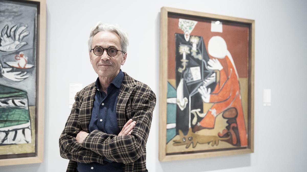 Emmanuel Guigon, director del Museo Picasso de Barcelona, ante ‘El piano’, de la serie de ‘Las Meninas’, &quot;testimonio de la amistad, porque es una de las obras que regaló a su amigo Sabartés, y de su relación con su ciudad de adopción, porque las donó a Barcelona para crear el museo&quot;. 